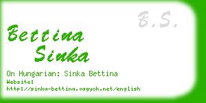 bettina sinka business card